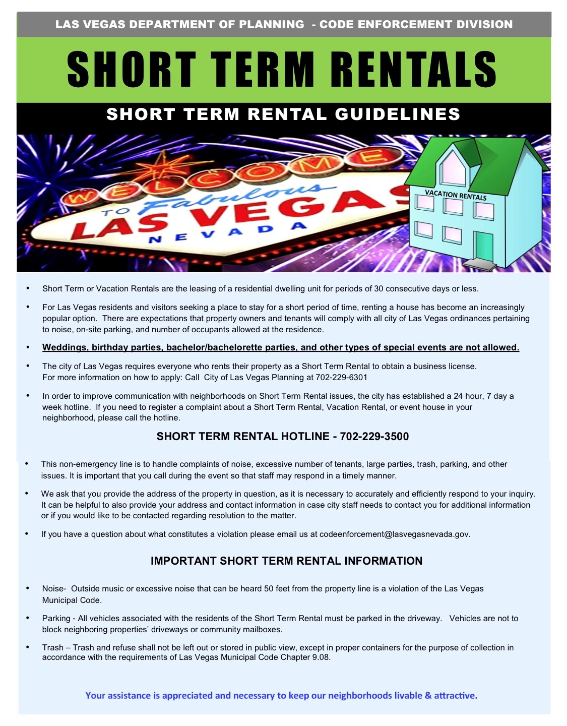 Short Term Rentals FAQ